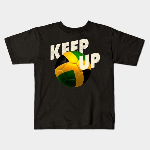 Football in colors from the jamaican flag Kids T-Shirt by Jomi